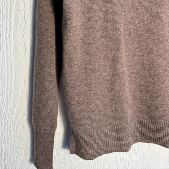 Nordstrom Cashmere Turtleneck Sweater Brown Heather Women’s Size Small - Picture 3 of 7